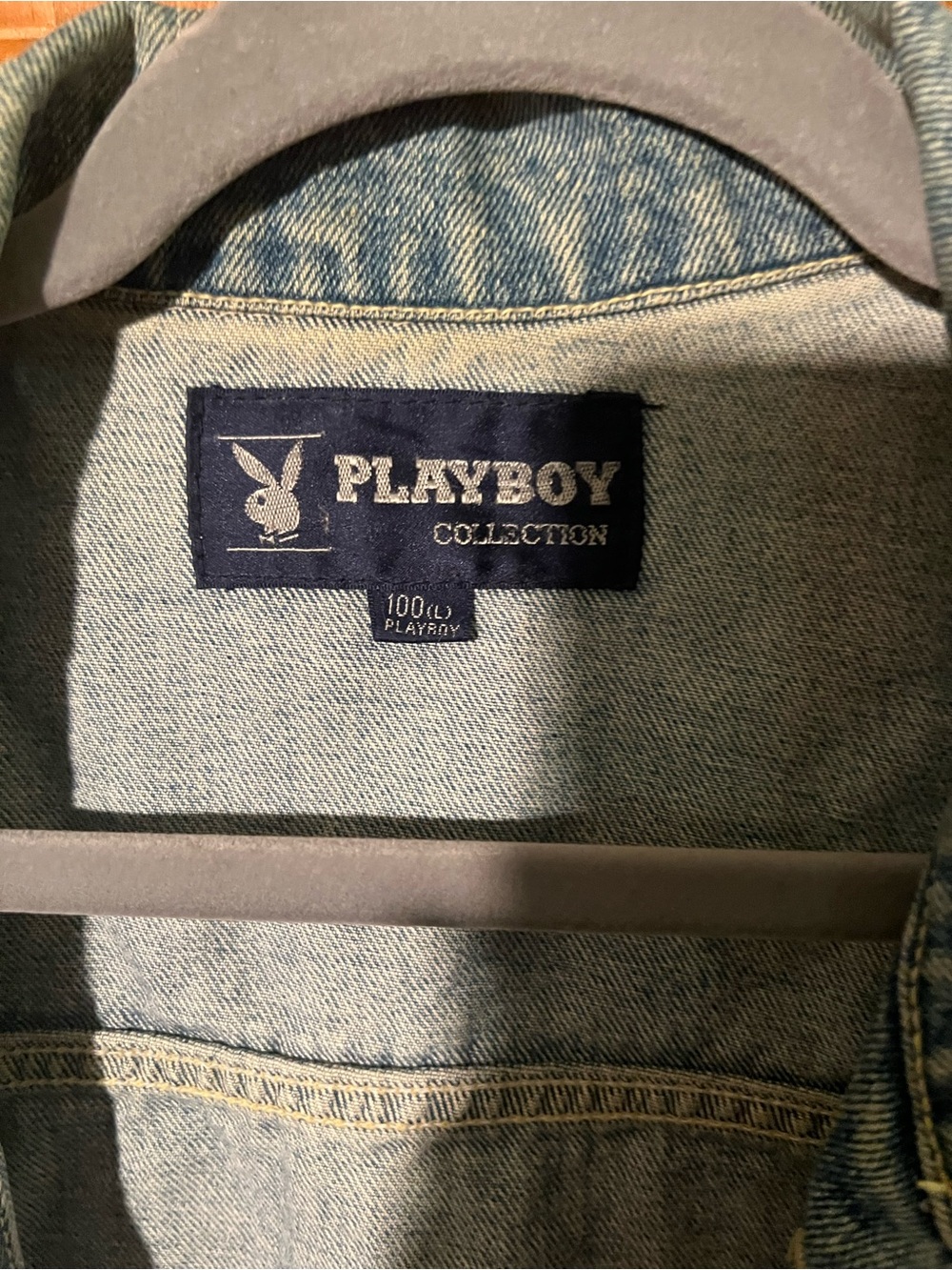 PLAYBOY Light Blue Denim Jacket with Logo Patch - Picture 3 of 3